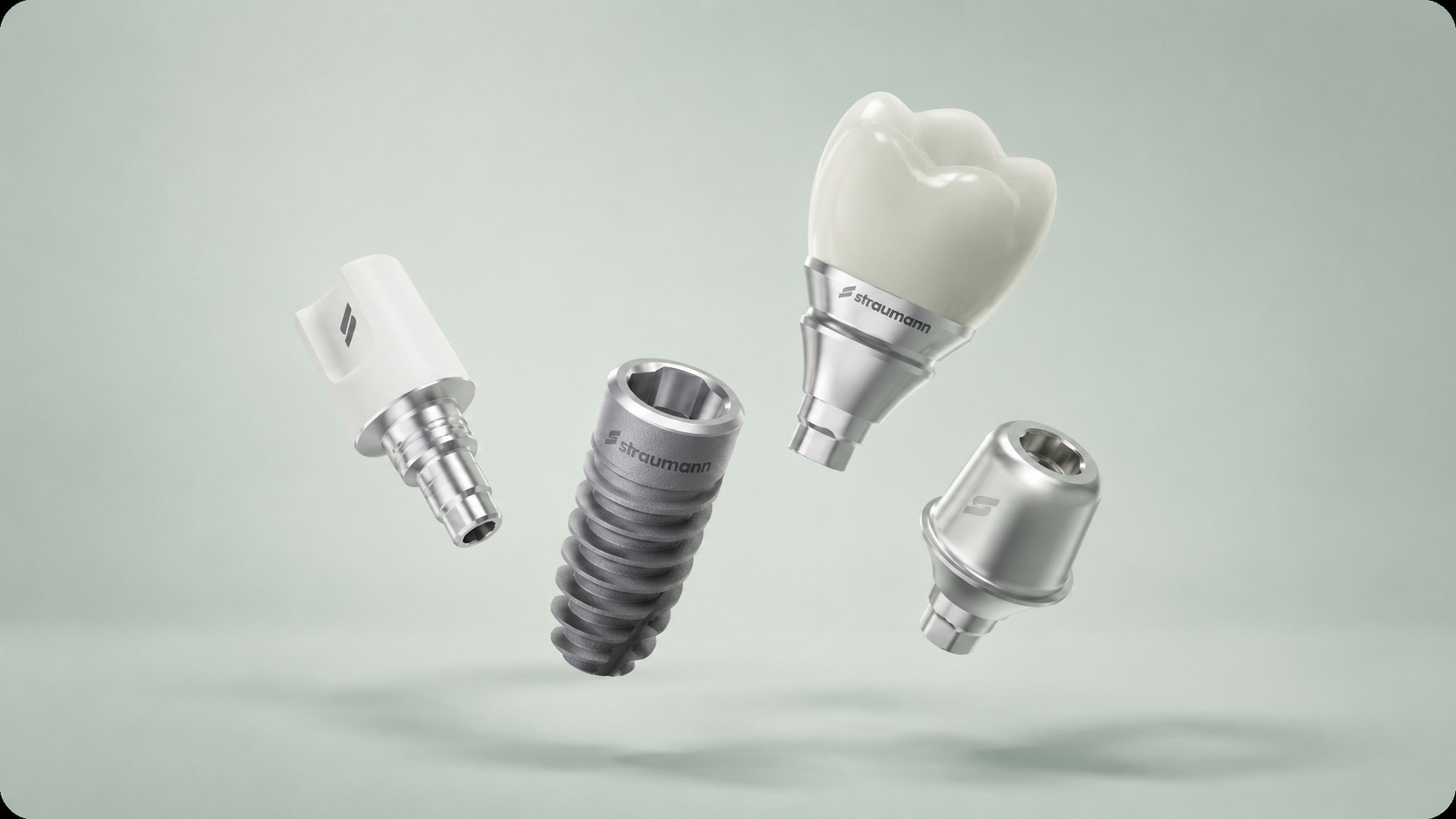 Premium Straumann dental implant components used by the implant team at Cadbury Dental, Birmingham