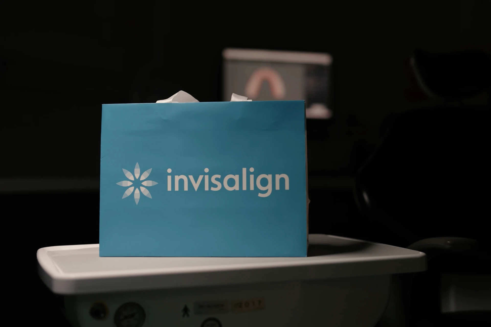 Invisalign branded treatment bag given to patients at Cadbury Dental, Birmingham