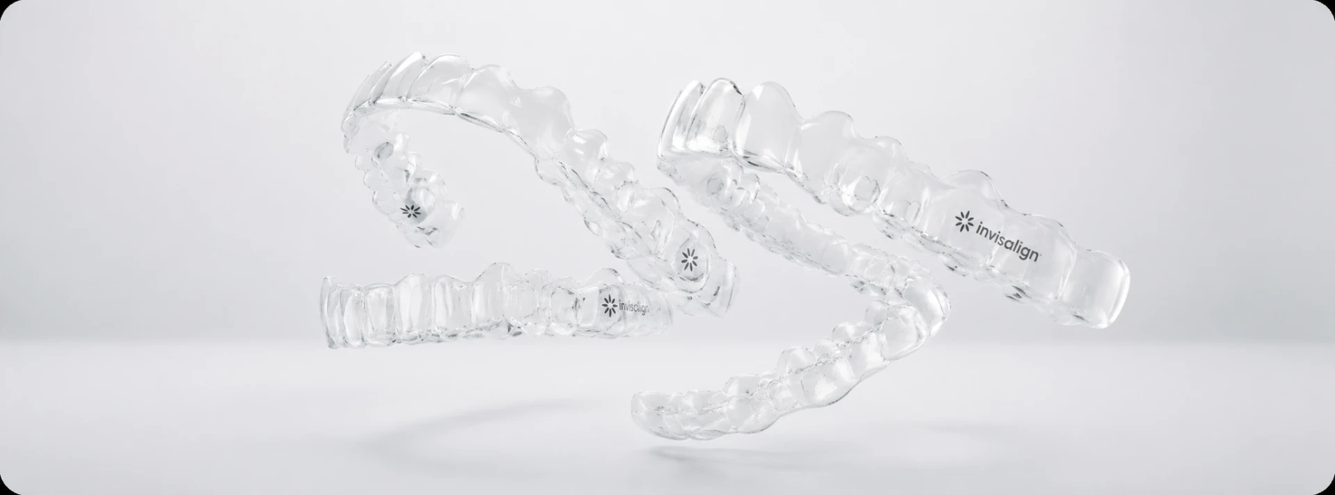 Clear Invisalign aligners used for teeth straightening at Cadbury Dental in Birmingham
